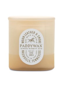 Ароматна соева свещ Падивакс Виста в стъкленица - износена кожа и дим